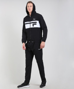 FILA Solid Men Track Suit Buy BLK FILA Solid Men Track Suit