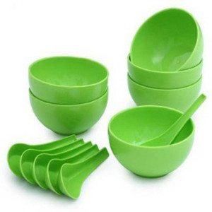 Click2buy Plastic Bowl Set (Green, Pack of 1) Plastic Disposable Bowl Set