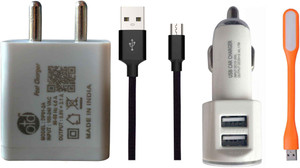 OTD Wall Charger Accessory Combo for Samsung J6, Redmi Note 4, Samsung Galaxy J7, Samsung Galaxy J5, Samsung J6