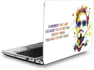 SANCTrix Robert downey jr. -san174 UV print, fade resistant, scratchproof, matt finish, removable, universal size for 14-17 inch, come with combo pack of mobile free sticker, vinyl Laptop Decal 15.6