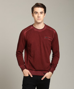 ARROW BLUE JEANS CO. Full Sleeve Solid Men Sweatshirt