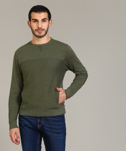 Flying Machine Full Sleeve Self Design Men's Sweatshirt