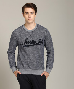 ARROW BLUE JEANS CO. Full Sleeve Applique Men Sweatshirt