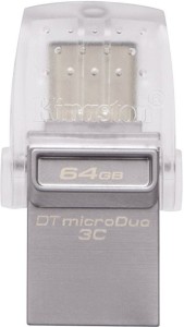 Kingston DataTraveler microDuo 3C Type C 64 GB Pen Drive(Silver)