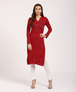 Aurelia Women Solid Straight Kurta Buy RED Aurelia Women Solid Straight Kurta Online at Best Prices in India Flipkart