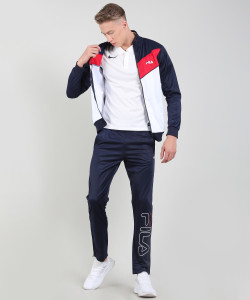 fila solid men's track suit