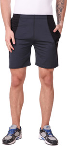 Killer Solid Men Grey, Black Sports Shorts