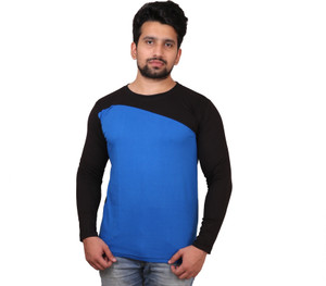 Helmont Solid Men's Round Neck Blue T-Shirt