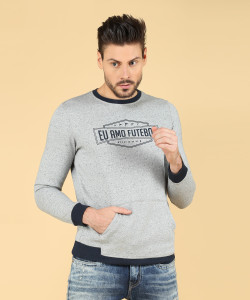 Peter England Full Sleeve Printed Men's Sweatshirt