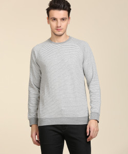 Indian Terrain Full Sleeve Striped Men's Sweatshirt