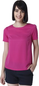 Vero Moda Casual Half Sleeve Solid Women's Pink Top