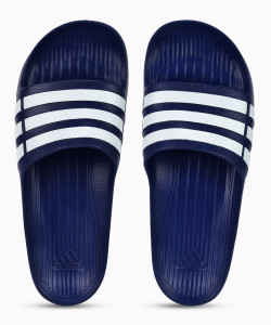 ADIDAS Men DURAMO SLIDE Slides Buy POBLUE WHITE POBLUE Color