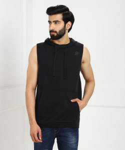 REEBOK Sleeveless Solid Men Sweatshirt