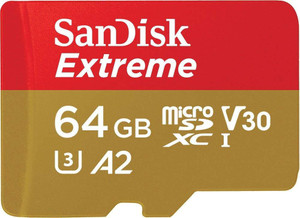 SanDisk EXTREME A2 64 MicroSDXC UHS Class 3 160 Memory Card