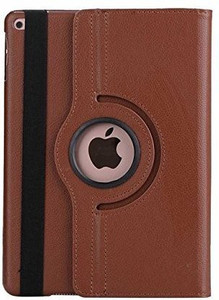 TGK Book Cover for Apple iPad 2017 9.7 inch 5Th Generation A1822/A1823 Rotating Smart Flip Case Sleep/Wake Brown, Cases with Holder