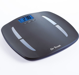 Dr. Trust (USA) ABS Fitness Body Composition Monitor Fat Analyzer Weighing Scale (Digital Thermometer & Measuring Tape Included) Weighing Scale