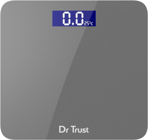 Dr. Trust (USA) Platinum Rechargeable Digital Personal Weighing Scale Electronic Weight Machine For Human Body with Temperature Display (USB Cable, Thermometer, Measuring Tape Included) Weighing Scale