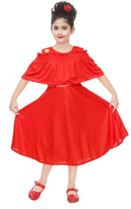 KL Collection Girls Midi/Knee Length Party Dress