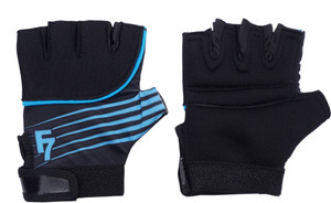 Dee Mannequin Exercise Weight Lifting Hand Protector Padded Gym & Fitness Gloves (Free Size, Blue)