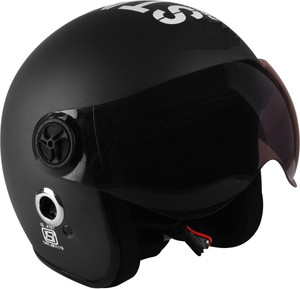 O2 Matte Black Open Face Star1969 With Tinted Poly Carbonate Visor