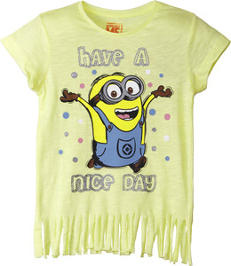 Flipkart MINIONS Girls Graphic Print Cotton Blend T Shirt