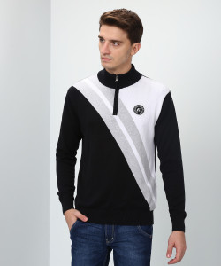 Fort Collins Full Sleeve Self Design Men's Sweatshirt