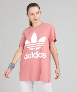 ADIDAS ORIGINALS Printed Women Round Neck Pink T Shirt Buy pink