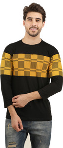THE ARCHER Printed Men Round Neck Black T-Shirt