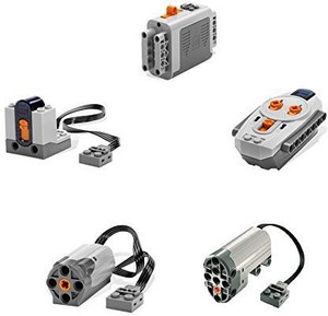 Lego 5pc power functions motor sales battery ir remote receiver set