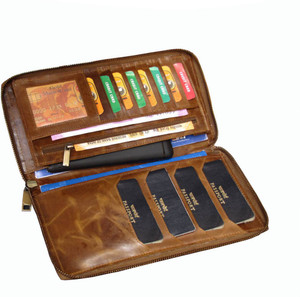 ABYS Genuine Leather Hand Printed Travel Organizer||Passport Holder ||Card Holder