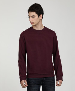 WROGN Full Sleeve Self Design Men's Sweatshirt