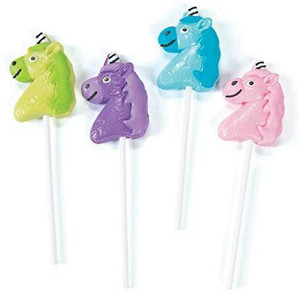 FUN EXPRESS Unicorn Lollipops Candy Suckers 12 Count Unicorn