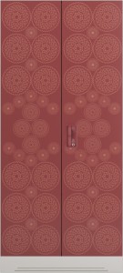 godrej interio slimline fusion 2 door 4 shelf metal almirah(finish color - copper brown)