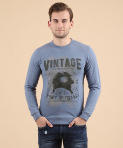 Peter England Full Sleeve Printed Men Sweatshirt
