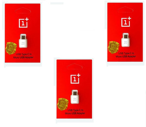 ROQ Set Of 3 Original Usb Type-c To Micro USB Adapter