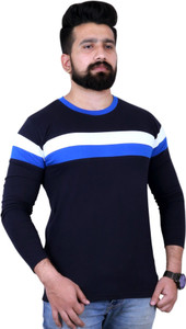 KAY S APPARELS Solid Men's Round Neck Dark Blue T-Shirt