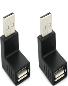 ACUTAS Down 90 degree USB 2.0 Male to Female Connector for laptop PC Computer USB Cable