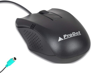 ProDot Universal MU253 s PS/2 Wired Optical Mouse for PC, Laptop, Desktop, Android TV, Smart TV, Mac Book Wired Optical Mouse