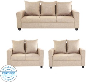 gioteak canberra fabric 3 + 2 + 2 beige sofa set