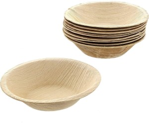 Varni Creation VARNI Use and Throw Bowls, Disposable Bowls, Palm