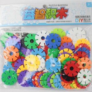 Sanyal Mini Bricks Blocks Toys for Kids Children Colorful Plastic Educational Snowflake Building Block Models - ( Multicolor )