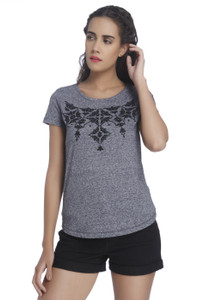 Vero Moda Casual Short Sleeve Solid Women's Blue Top