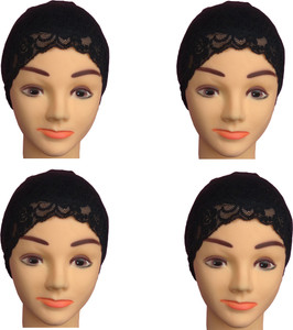 Hejabiya Self Design Lace / Net Hijab Cap Cap