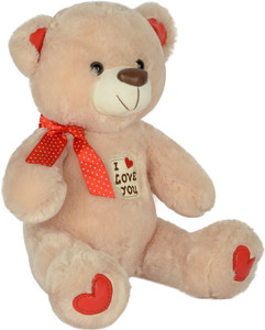 Dhoom Soft Toys Camel Color Teddy Bear with I Love You Patch Toys for kids above 6 months 45 cm - 45 cm