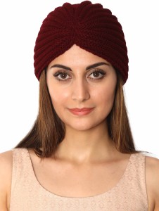FabSeasons Acrylic Woolen Skull Cap for Women, fits like a Turban Cap