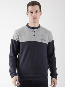 Club York Full Sleeve Self Design Men's Sweatshirt