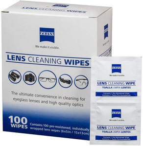 Zeiss Pre-Moistened Lens Cleaning Wipes - Cleans Bacteria and Germs without Streaks for Eyeglasses and Sunglasses Lens Cleaner