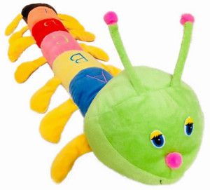Wonderland Toys Educational caterpillar soft toy for kids and