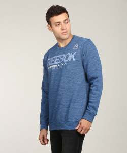 REEBOK Full Sleeve Printed Men Sweatshirt