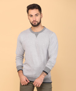 Indian Terrain Full Sleeve Solid Men's Sweatshirt